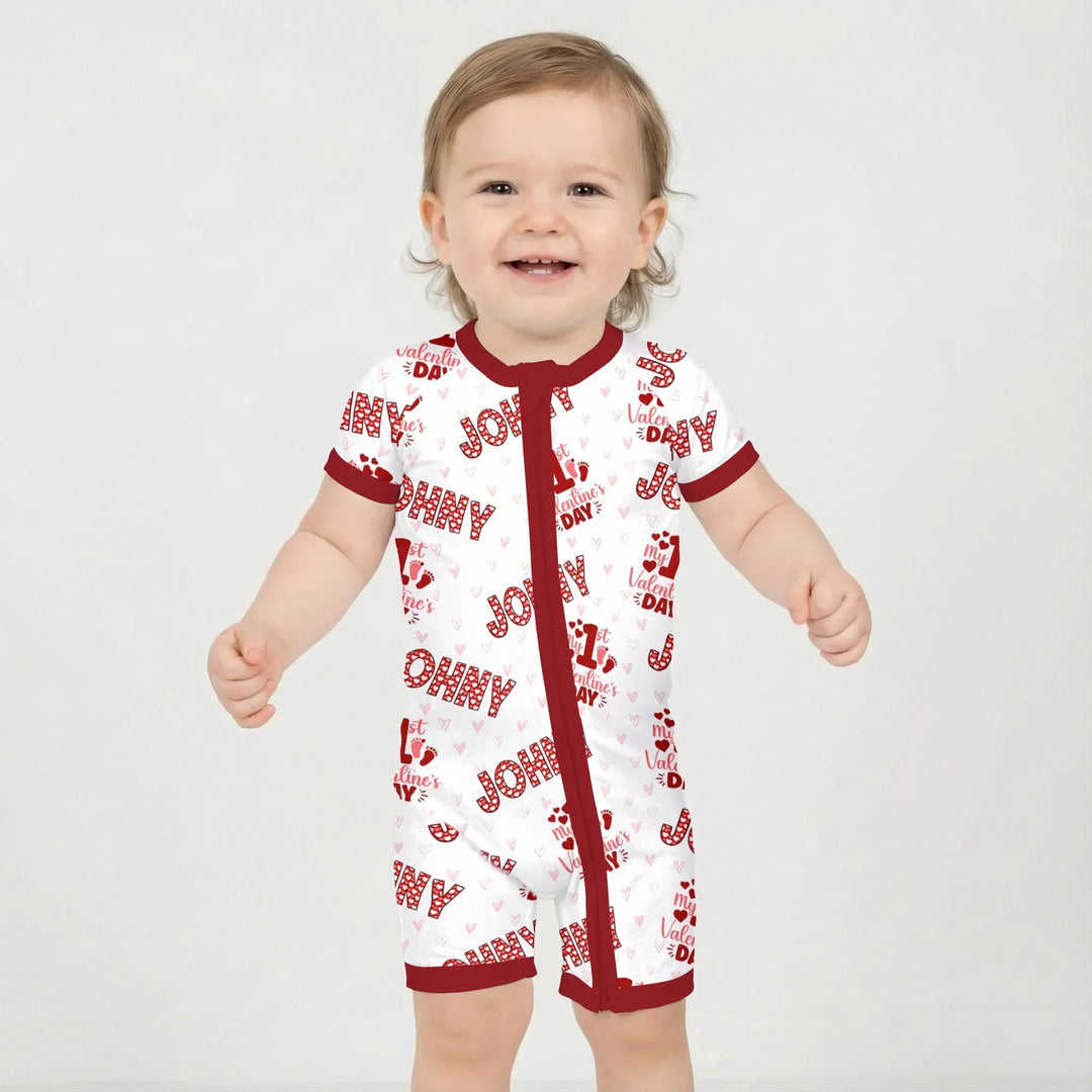 Custom Name My 1st Valentine's Day Shorty Zippy