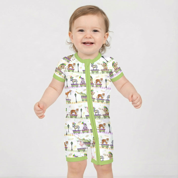 Mardi Gras Jungle Krewe Shorty Zippy