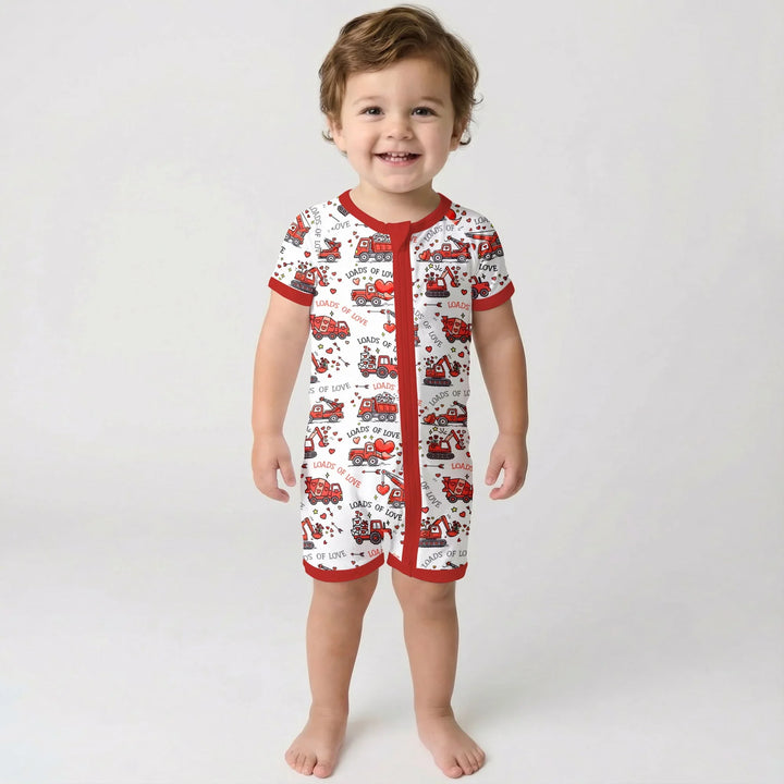 Construction Trucks Loads of Love Shorty Zippy