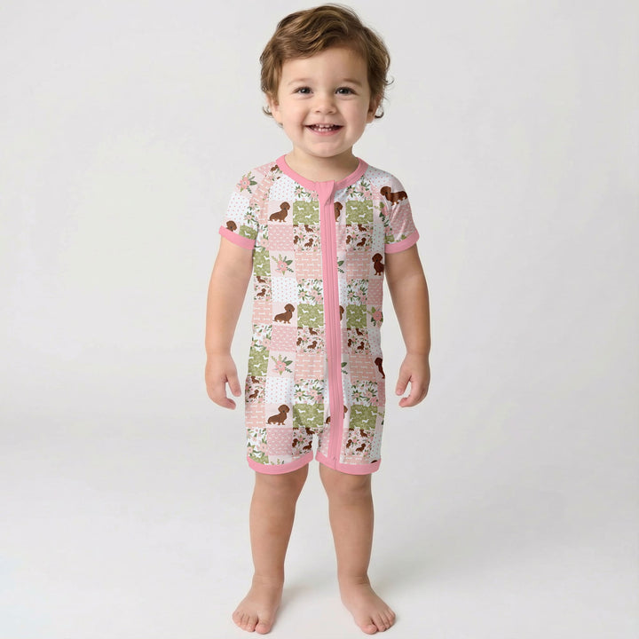 Floral Dachshund Grace Shorty Zippy