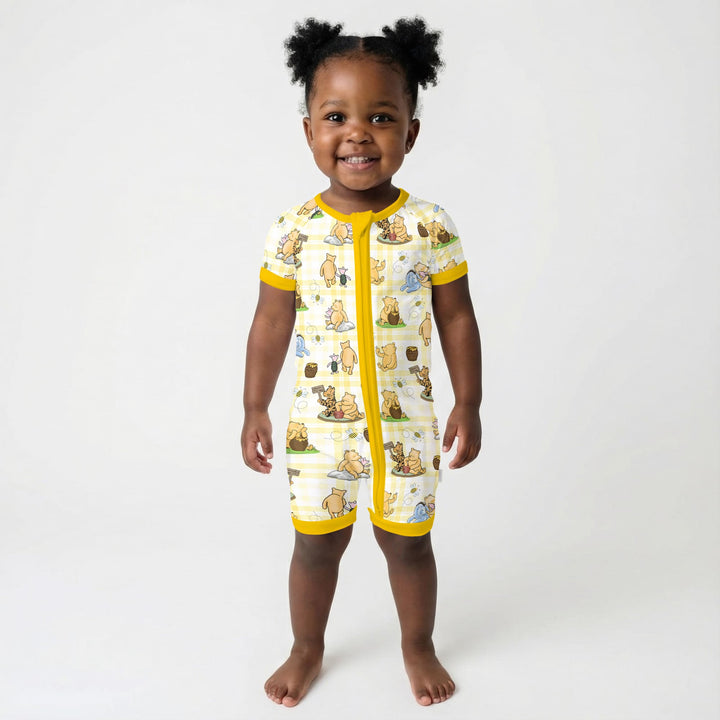 Bear & Friends Yellow Plaid Shorty Zippy