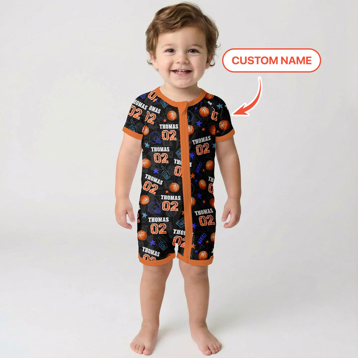 Custom Name Basketball Time Shorty Zippy