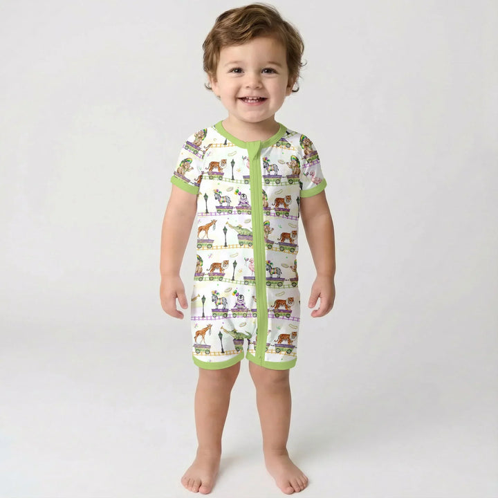 Mardi Gras Jungle Krewe Bamboo Shorty Zippy