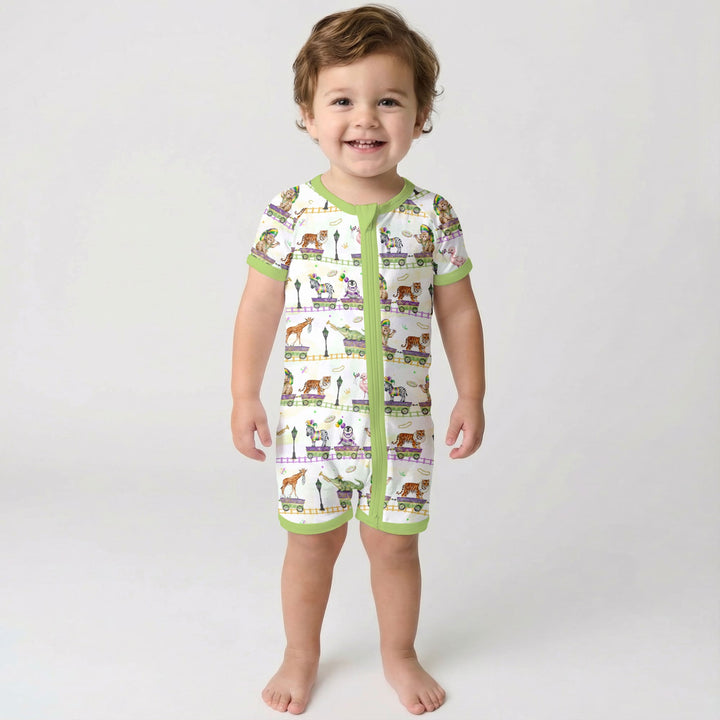 Mardi Gras Jungle Krewe Shorty Zippy