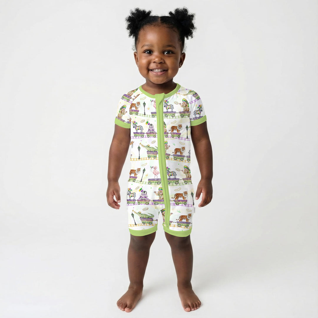 Mardi Gras Jungle Krewe Shorty Zippy