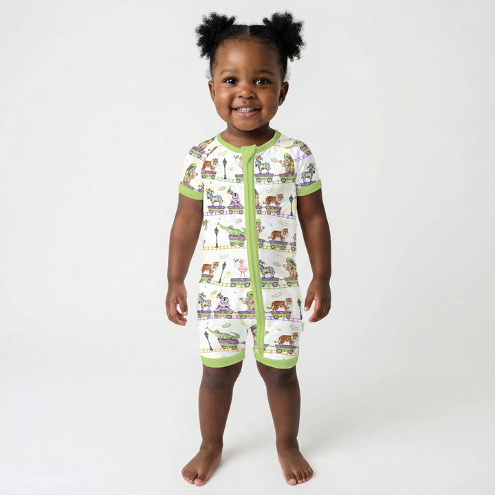 Mardi Gras Jungle Krewe Shorty Zippy