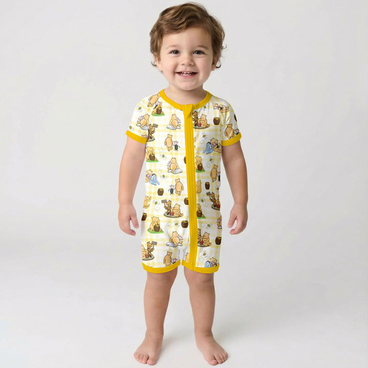 Bear & Friends Yellow Plaid Shorty Zippy