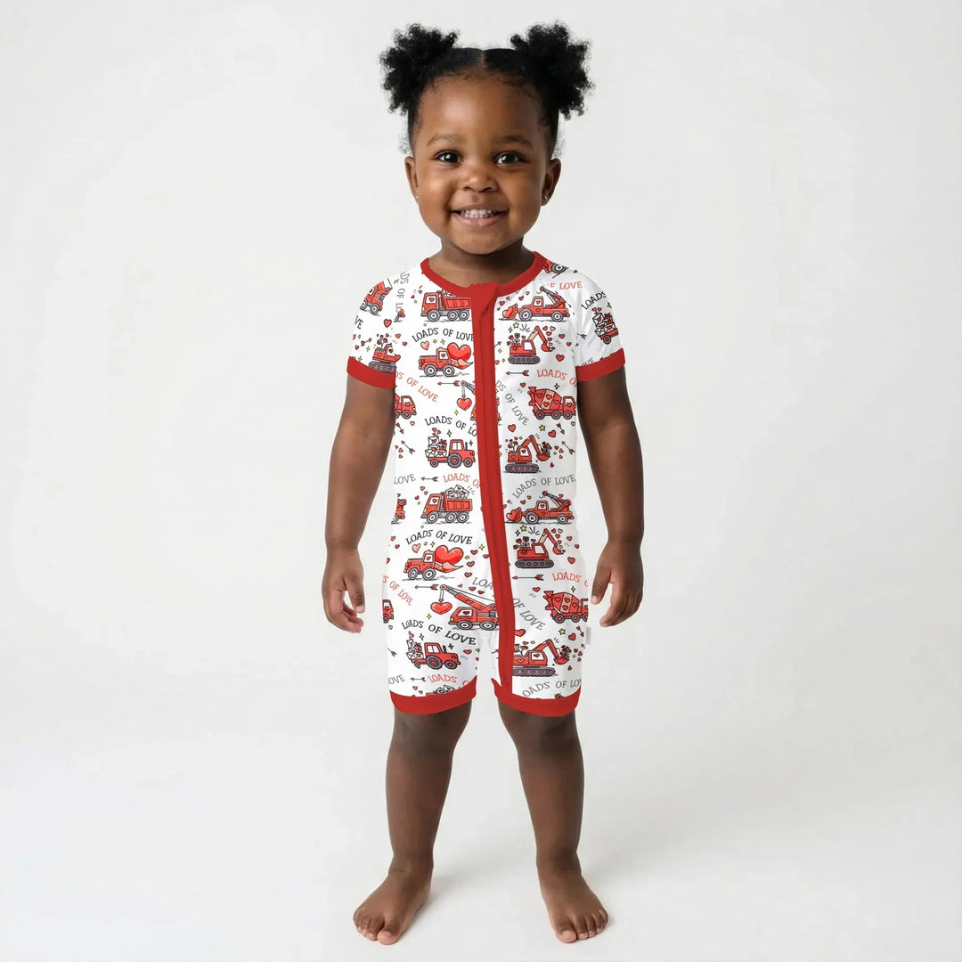 Construction Trucks Loads of Love Shorty Zippy