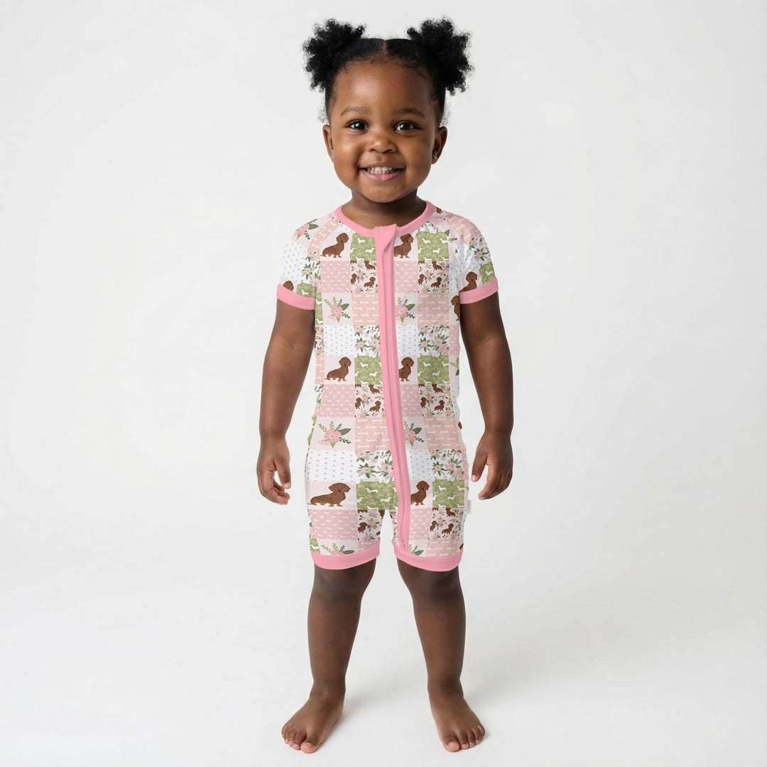 Floral Dachshund Grace Shorty Zippy