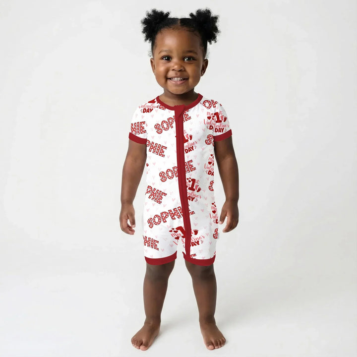 Custom Name My 1st Valentine's Day Shorty Zippy