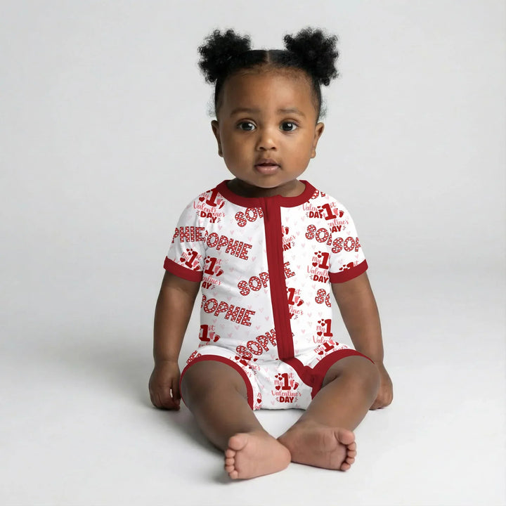 Custom Name My 1st Valentine's Day Shorty Zippy