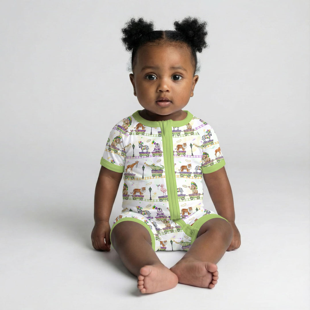 Mardi Gras Jungle Krewe Shorty Zippy