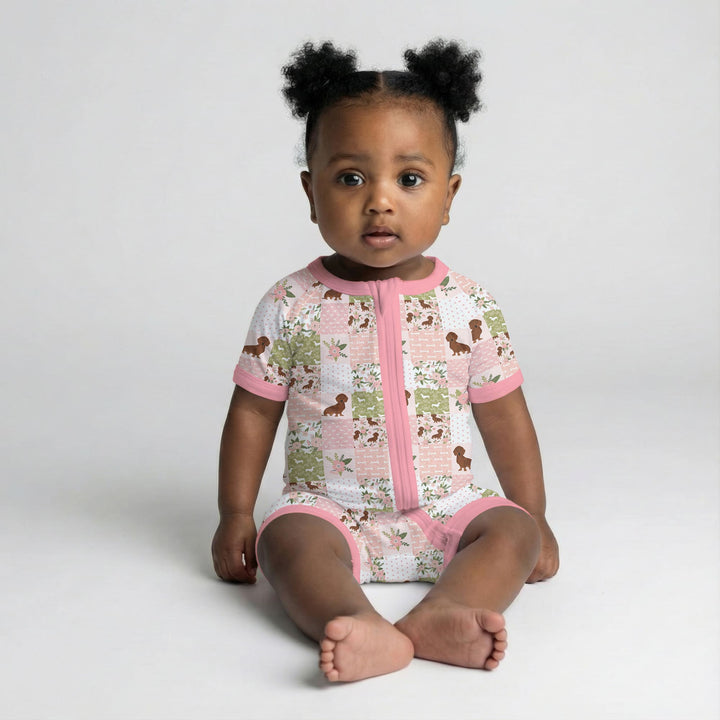 Floral Dachshund Grace Shorty Zippy