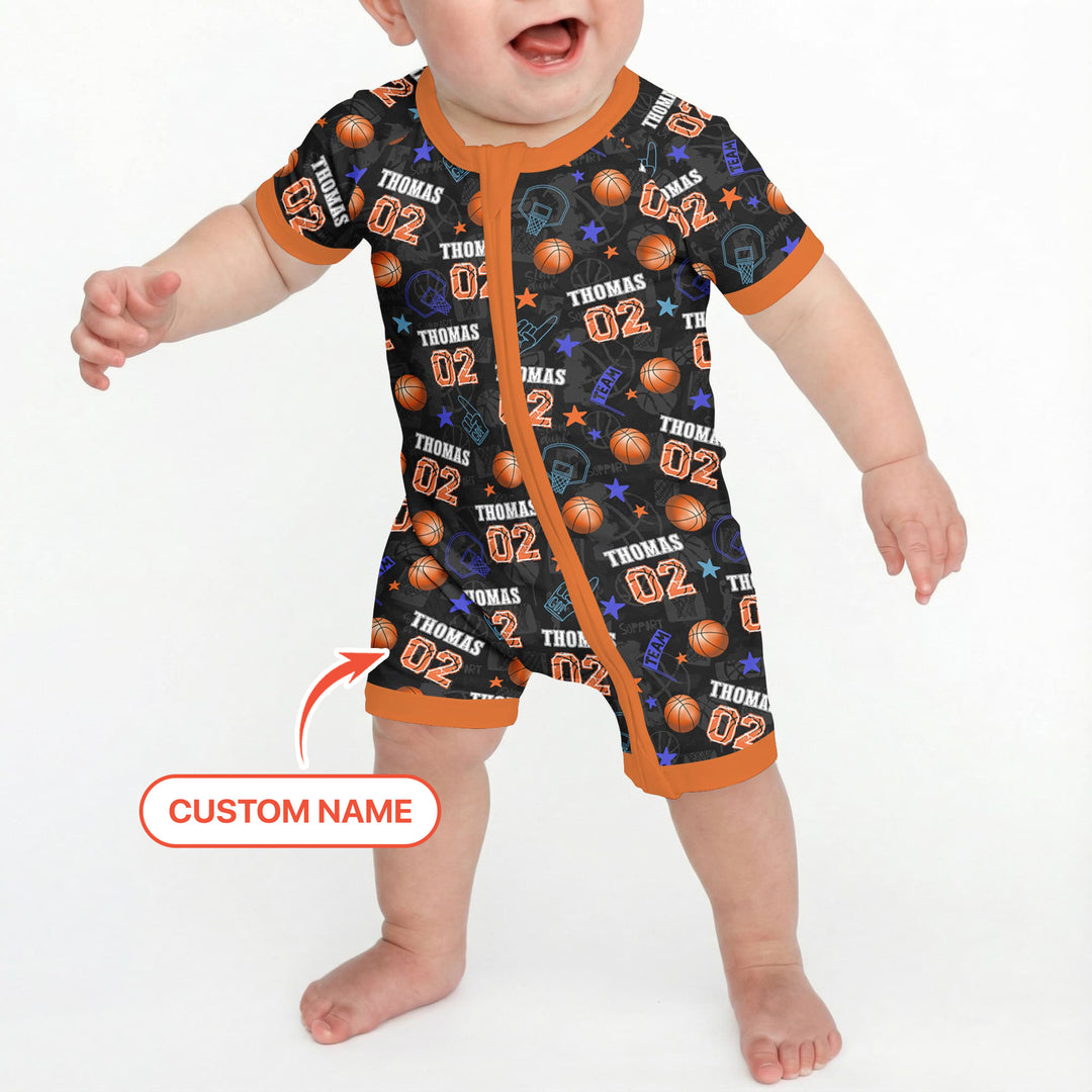 Custom Name Basketball Time Shorty Zippy