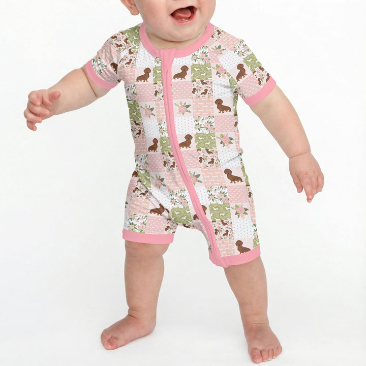 Floral Dachshund Grace Shorty Zippy