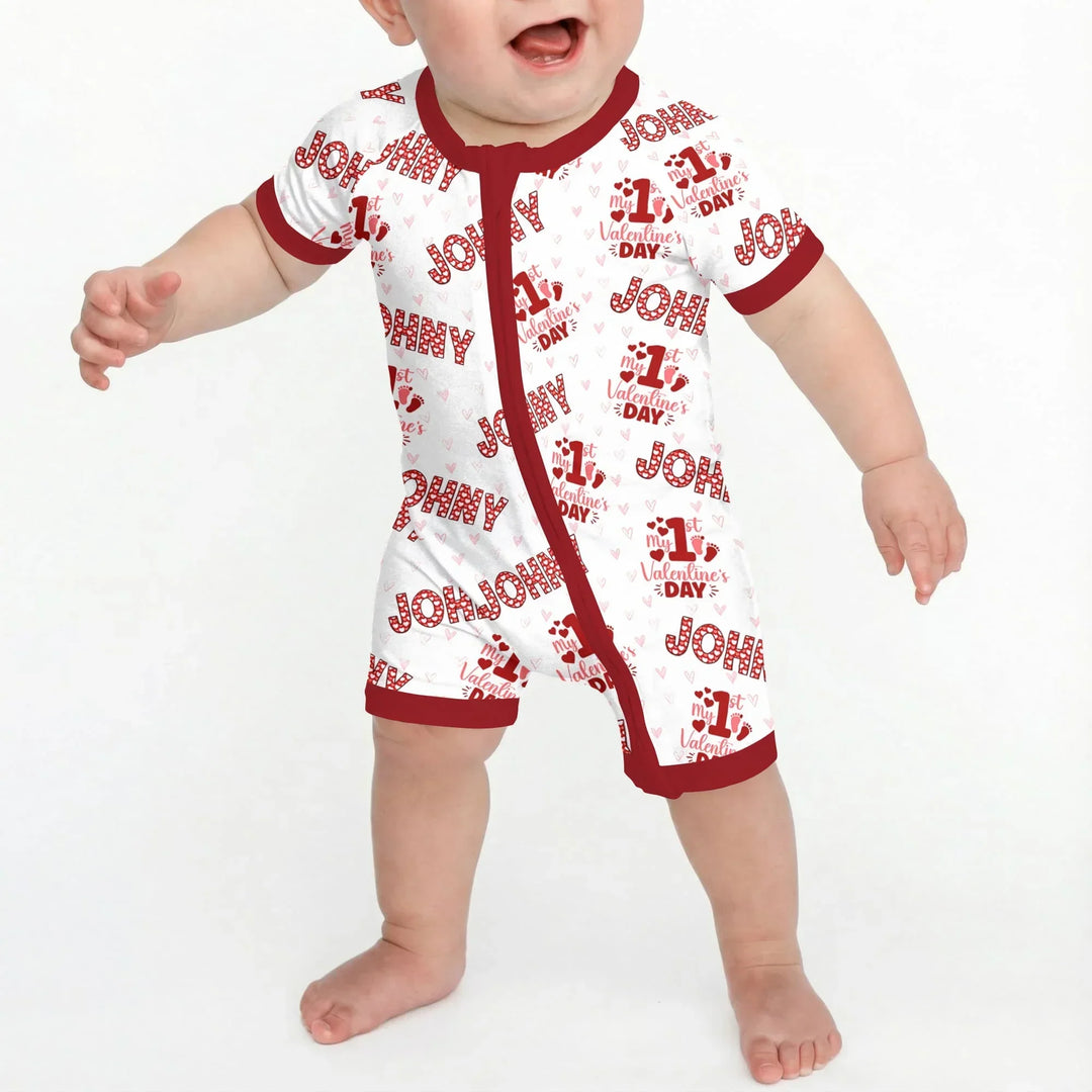 Custom Name My 1st Valentine's Day Shorty Zippy