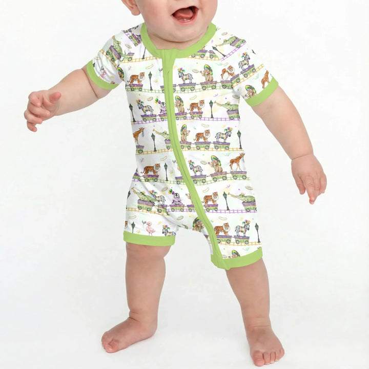 Mardi Gras Jungle Krewe Bamboo Shorty Zippy