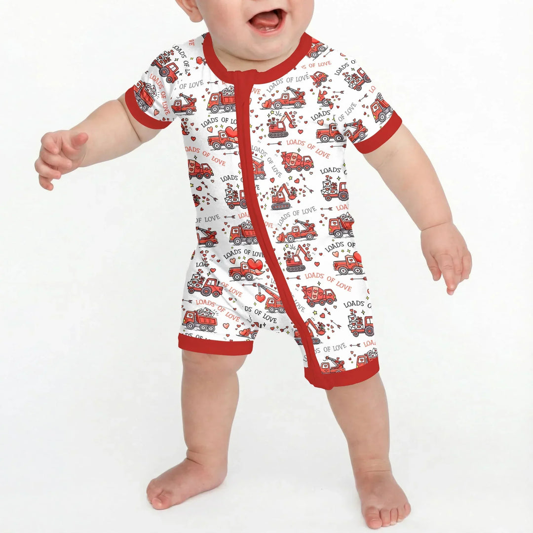 Construction Trucks Loads of Love Shorty Zippy