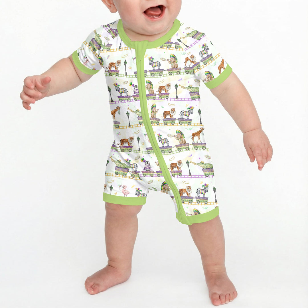 Mardi Gras Jungle Krewe Shorty Zippy