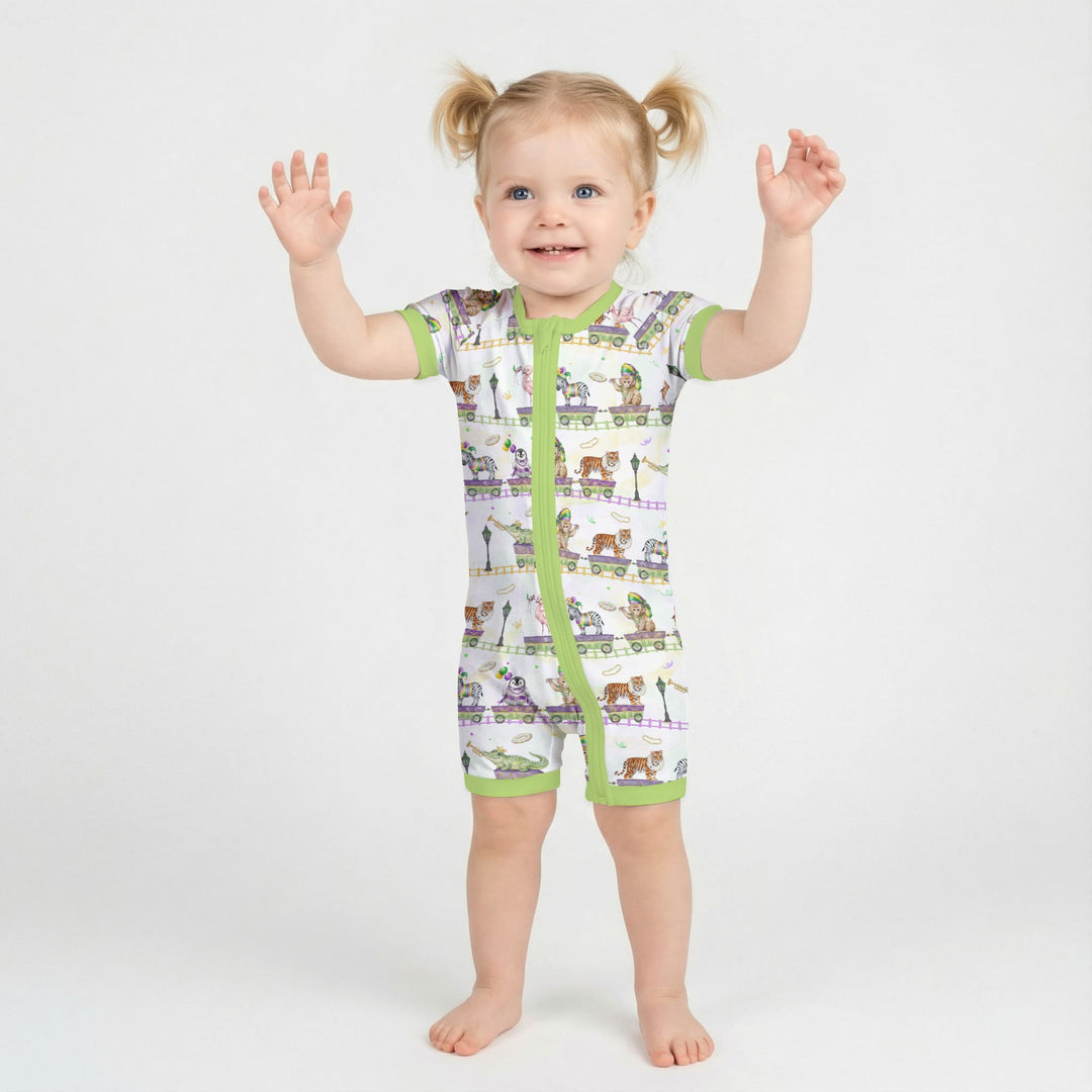 Mardi Gras Jungle Krewe Shorty Zippy