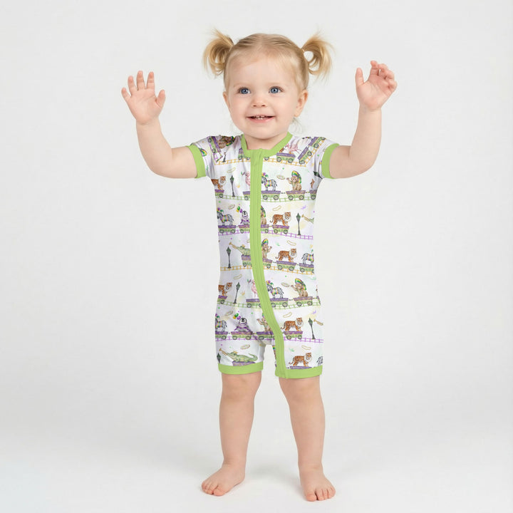 Mardi Gras Jungle Krewe Shorty Zippy