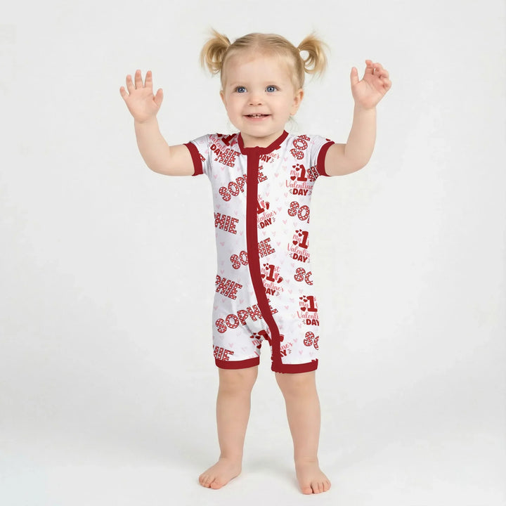 Custom Name My 1st Valentine's Day Shorty Zippy