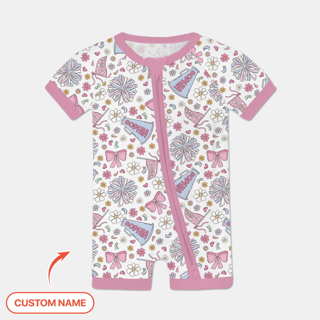 Custom Name Pastel Cheerleader Shorty Zippy