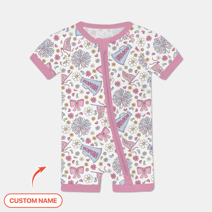 Custom Name Pastel Cheerleader Shorty Zippy