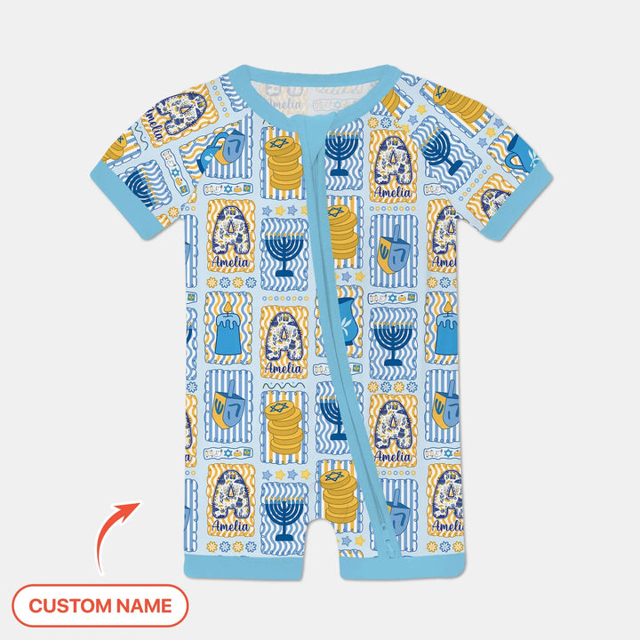Custom Name Hanukkah Wonderland Shorty Zippy