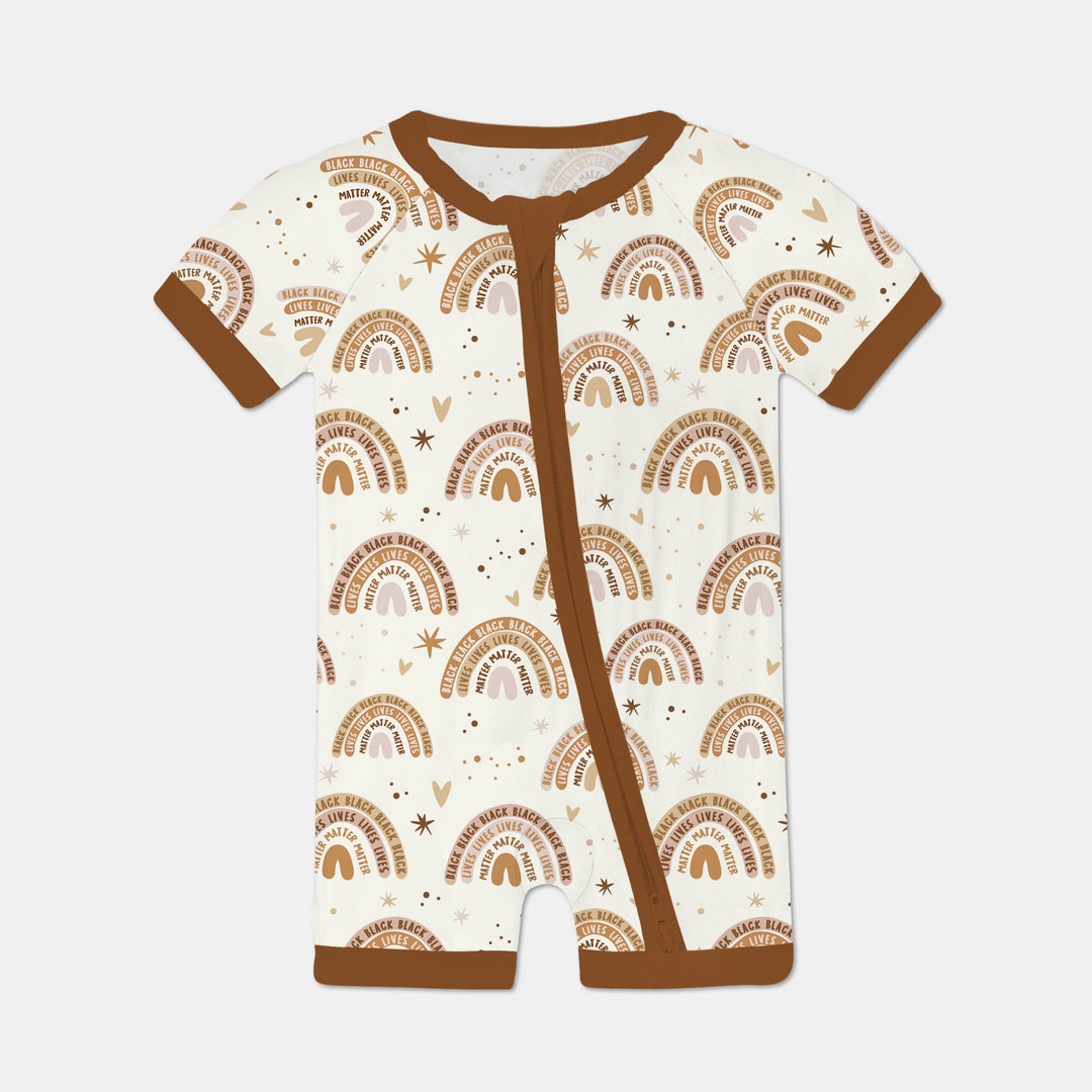 Back Lives Matter Rainbow Shorty Zippy