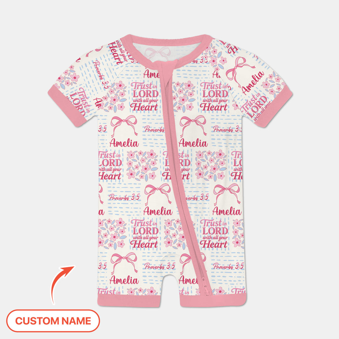 Trust The Lord With All Your Heart Custom Name Shorty Zippy