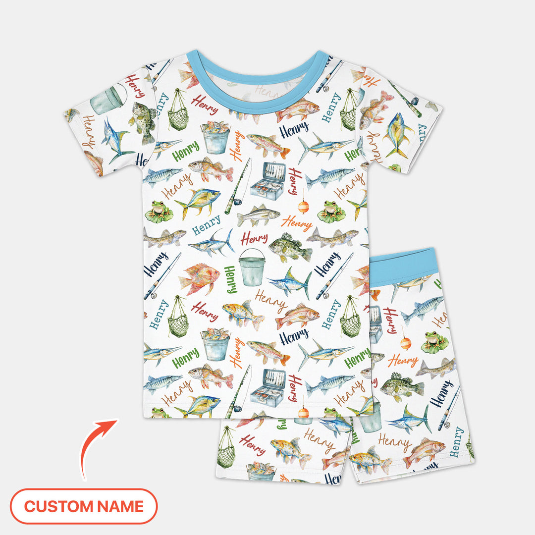 Zweiteiliges Pyjama-Set mit kurzen Ärmeln und Shorts im Sommer-Design