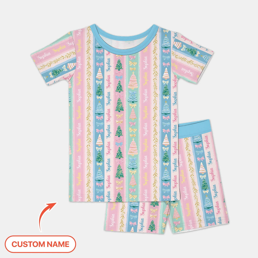 Zweiteiliges Pyjama-Set mit kurzen Ärmeln und Shorts im Sommer-Design