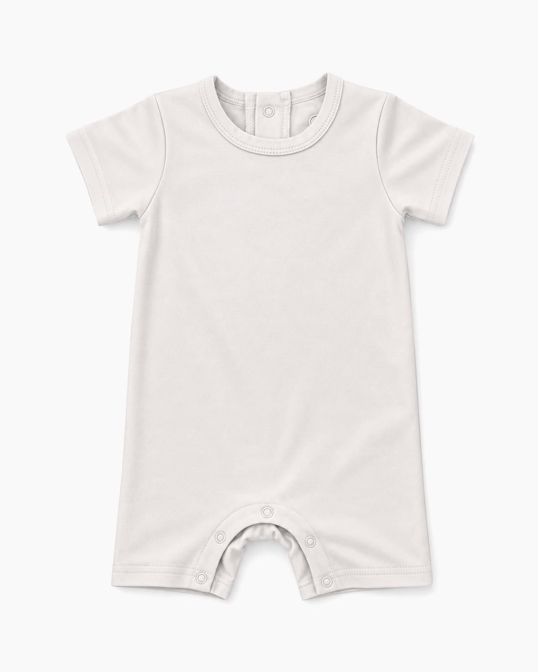 Solid Bamboo Short Sleeve Snap Romper