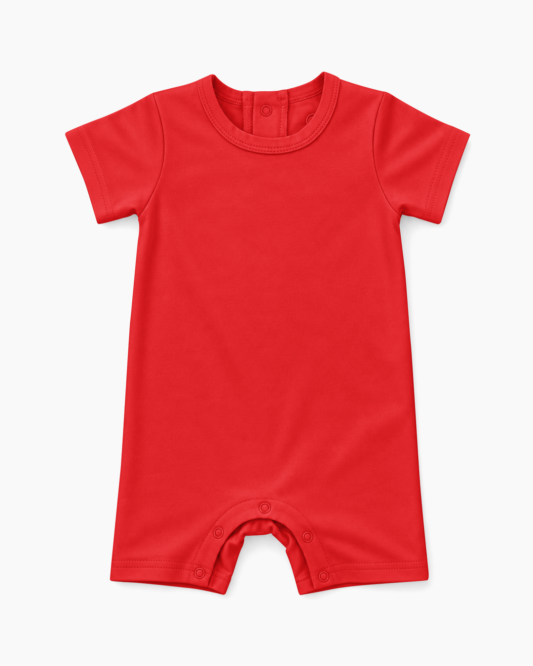 Solid Bamboo Short Sleeve Snap Romper