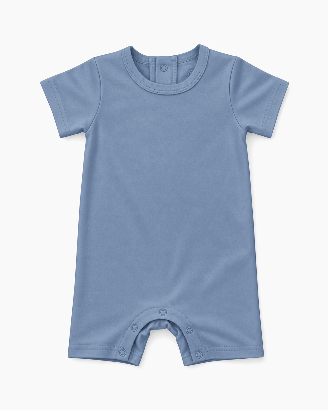 Solid Bamboo Short Sleeve Snap Romper