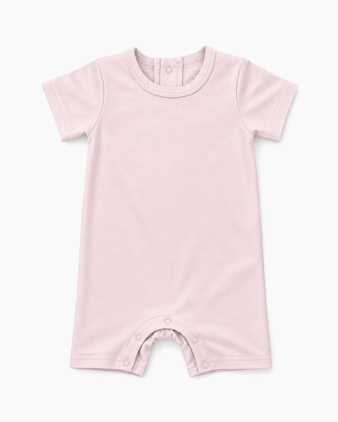 Solid Bamboo Short Sleeve Snap Romper