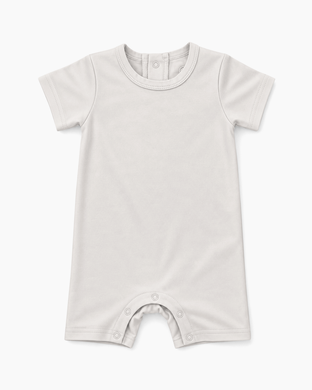 Solid Bamboo Short Sleeve Snap Romper