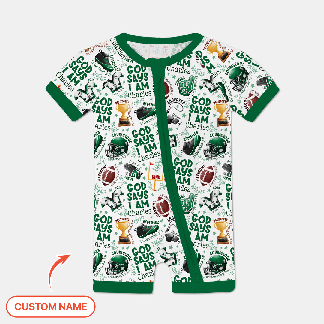 God Says I Am Touch Down Time Custom Name Shorty Zippy