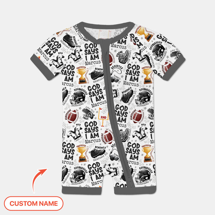 God Says I Am Touch Down Time Custom Name Shorty Zippy