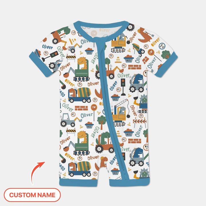 Custom Name Dino Diggers Shorty Zippy