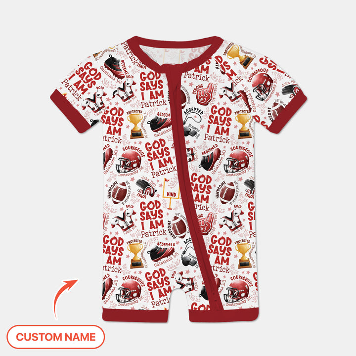 God Says I Am Touch Down Time Custom Name Shorty Zippy