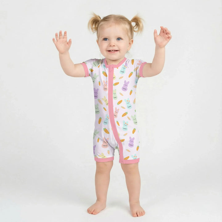 Custom Name Easter Bunny Shorty Zippy