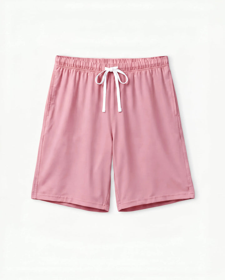 Solid Color Bamboo Unisex Short Sleeve Short Pajama Set