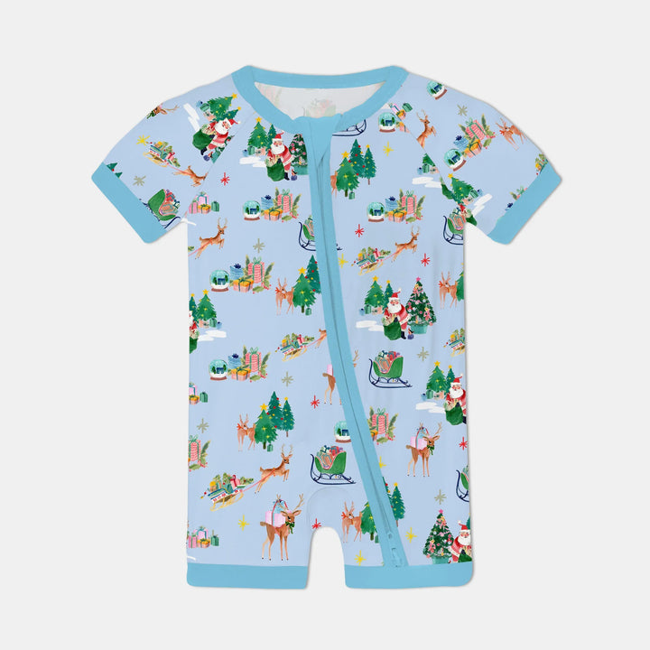 Jolly Forest Christmas Family Matching Shorty Zippy