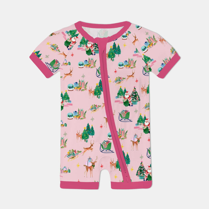 Jolly Forest Christmas Family Matching Shorty Zippy