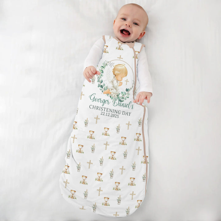 First Christening Day Custom Name Sleep Bag