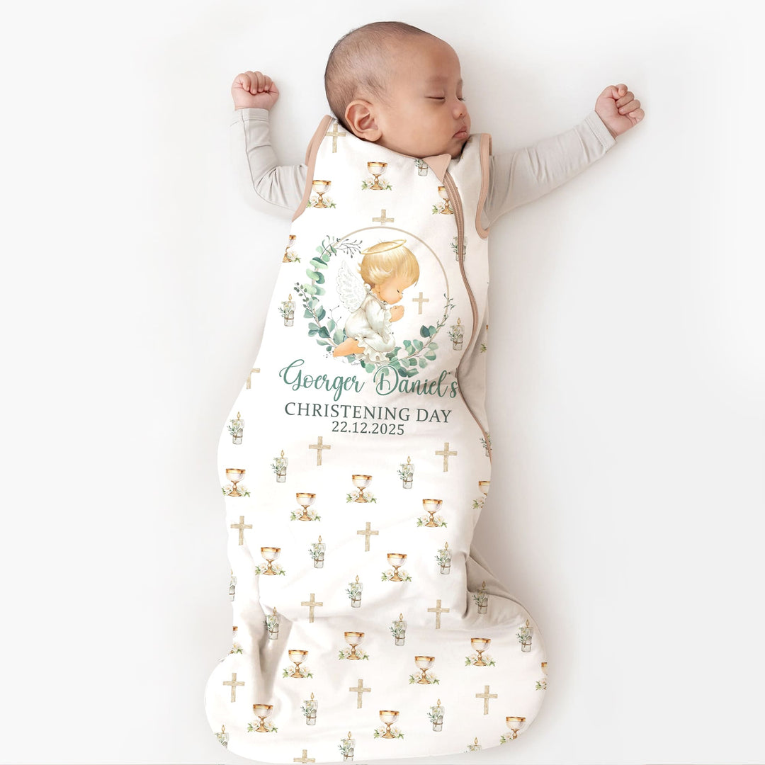 First Christening Day Custom Name Sleep Bag
