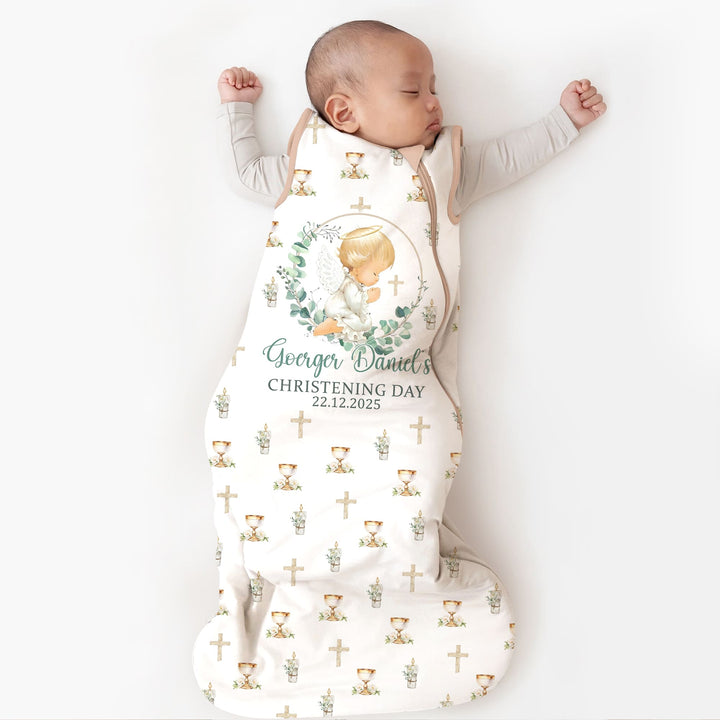 First Christening Day Custom Name Sleep Bag