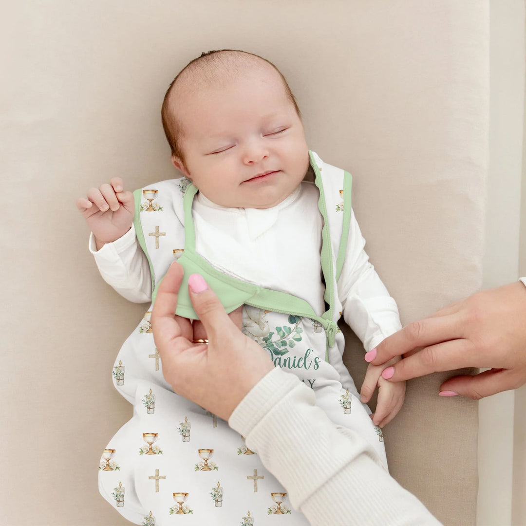 First Christening Day Custom Name Sleep Bag